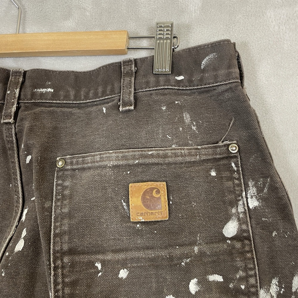 Vintage Carhartt B136 DKB Double Knee Pants Tag 34x32 Paint Distressed Loose Fit - Picture 14 of 14